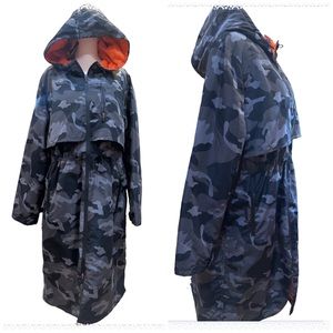 NWT Anorak Camo  print long jacket
